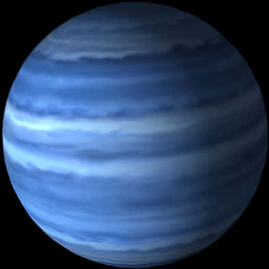 藍色氣態巨行星_渲染 壁紙
