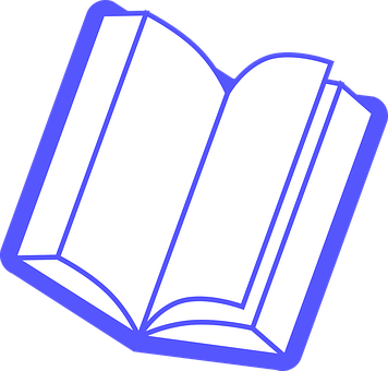 藍色翻開書本圖示 壁紙