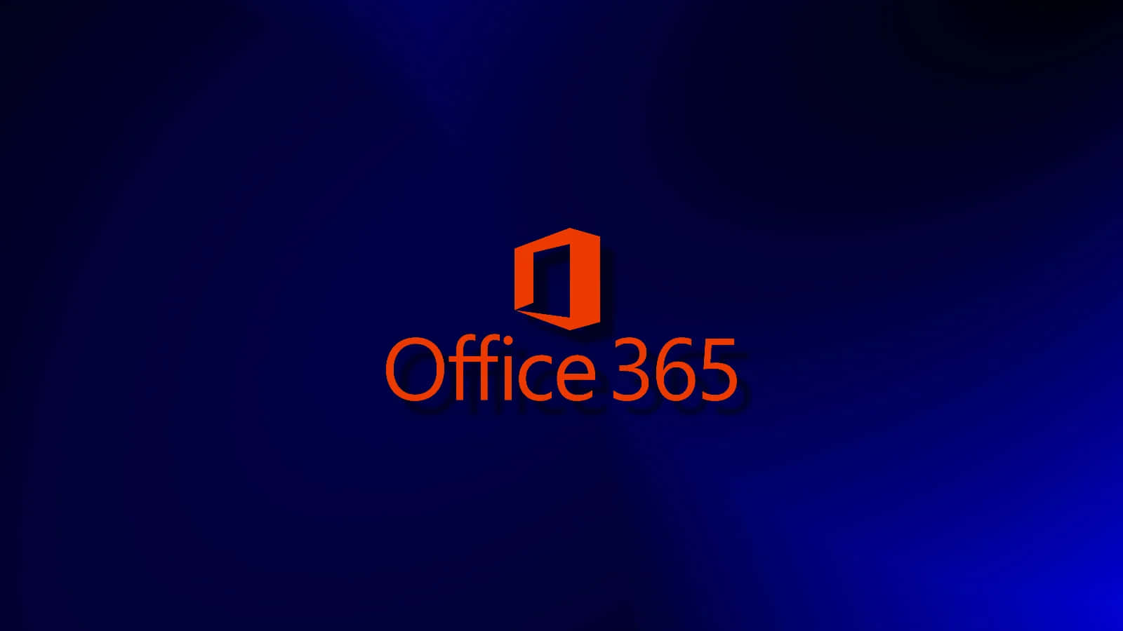 藍色背景上的 Office 365 標誌 壁紙