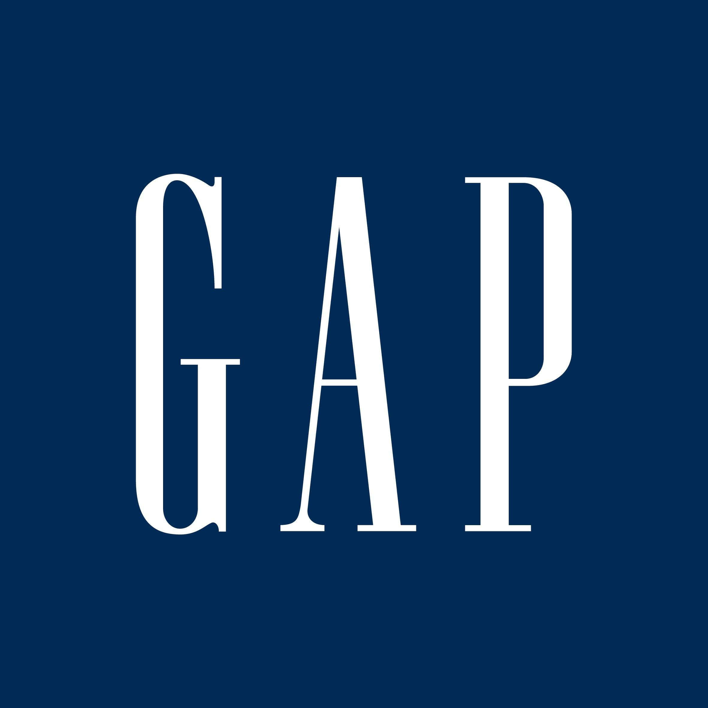 藍色背景上的Gap標誌 壁紙