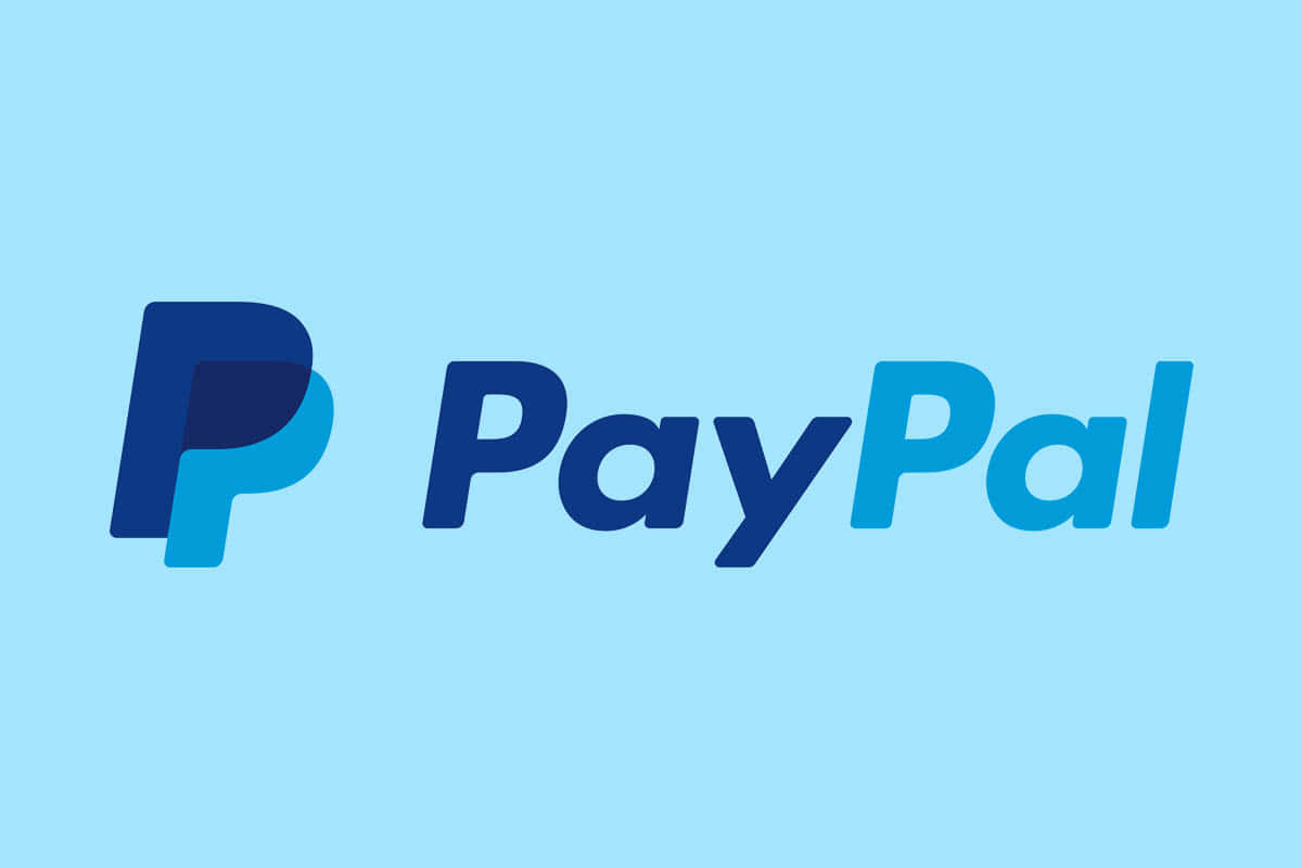 藍色背景上的Paypal標誌 壁紙