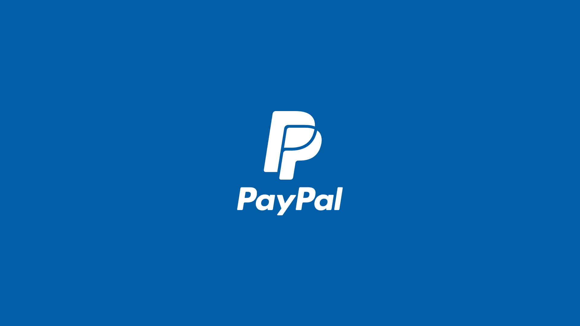 藍色背景上的Paypal標誌 壁紙