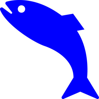 藍色魚類圖示圖形 壁紙
