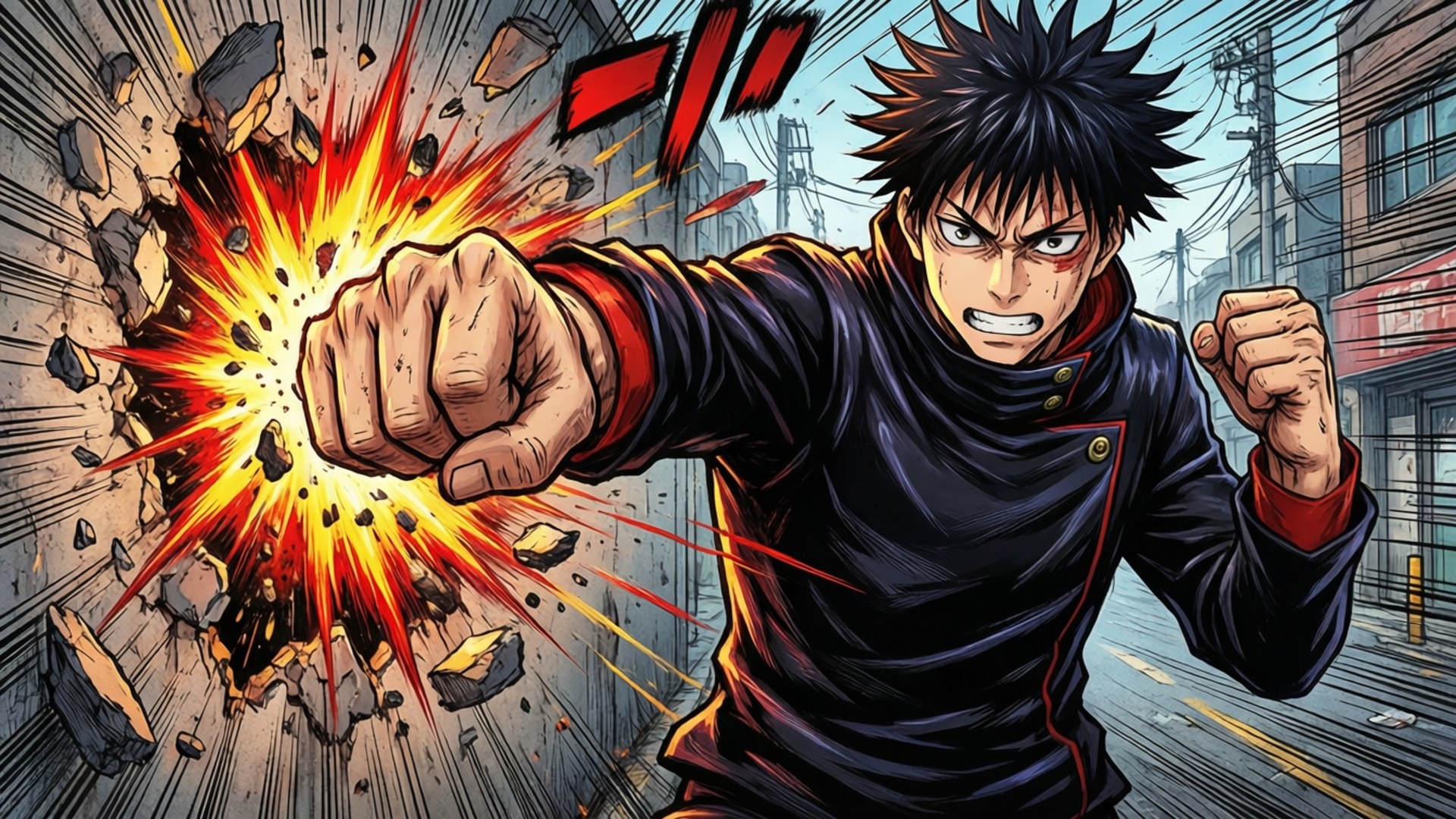 虎杖悠仁的破壞性一拳 壁紙