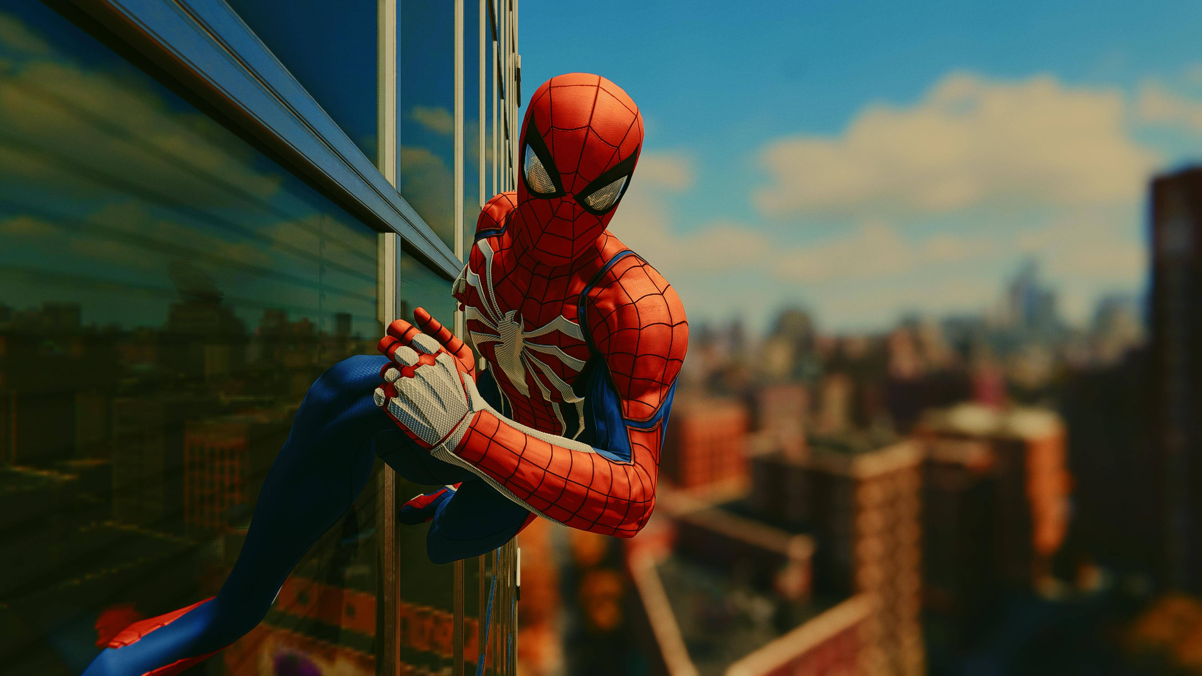 蜘蛛人PS4穿越建築物奔跑 壁紙