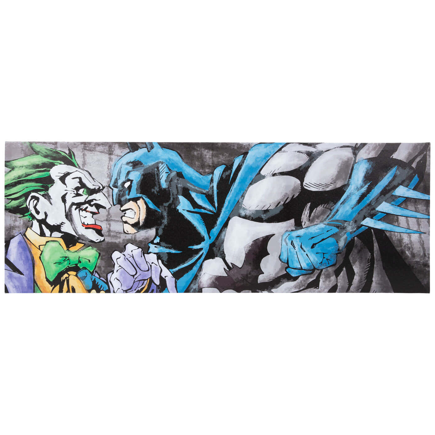 Batman Streets Of Gotham 桌布 壁紙 — 蝙蝠俠與小丑以粗獷的漫畫風格對峙，表情強烈，姿勢動感。