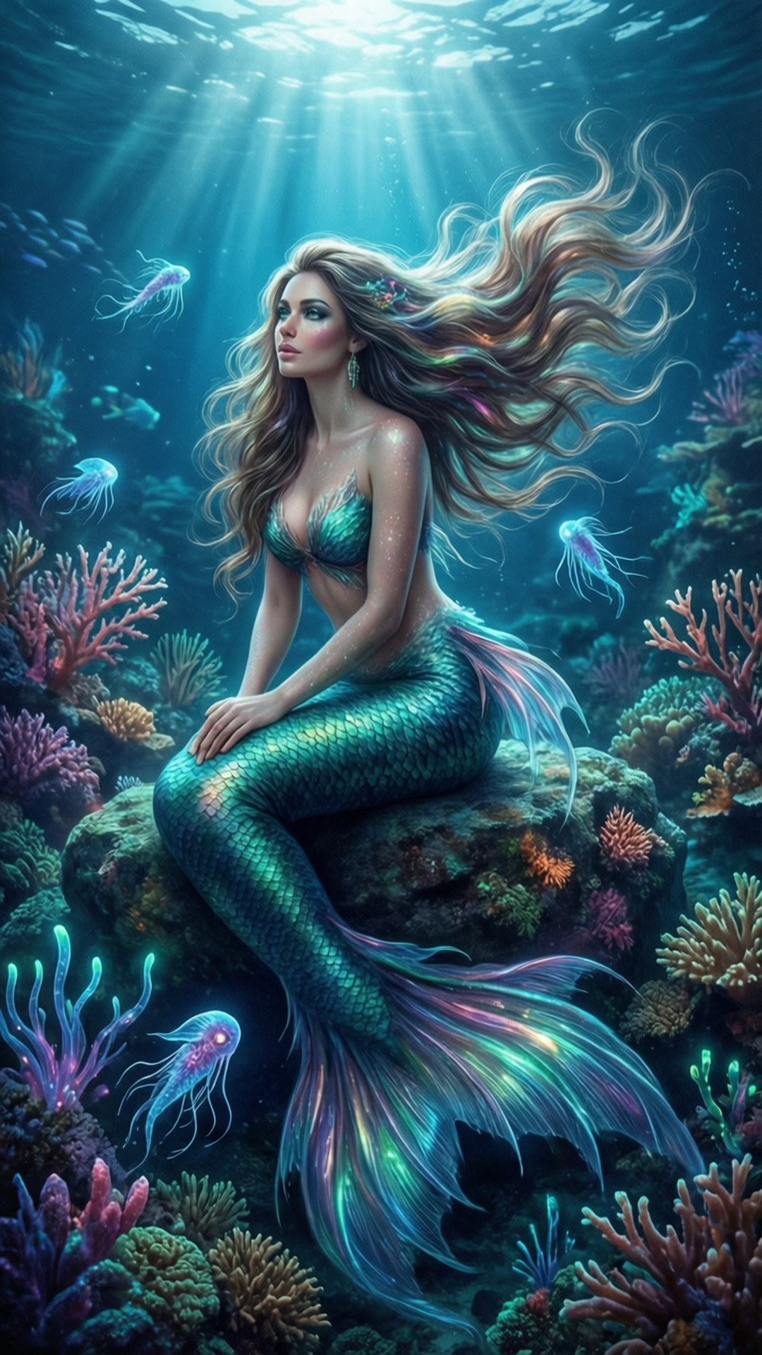 螢光美人魚 壁紙