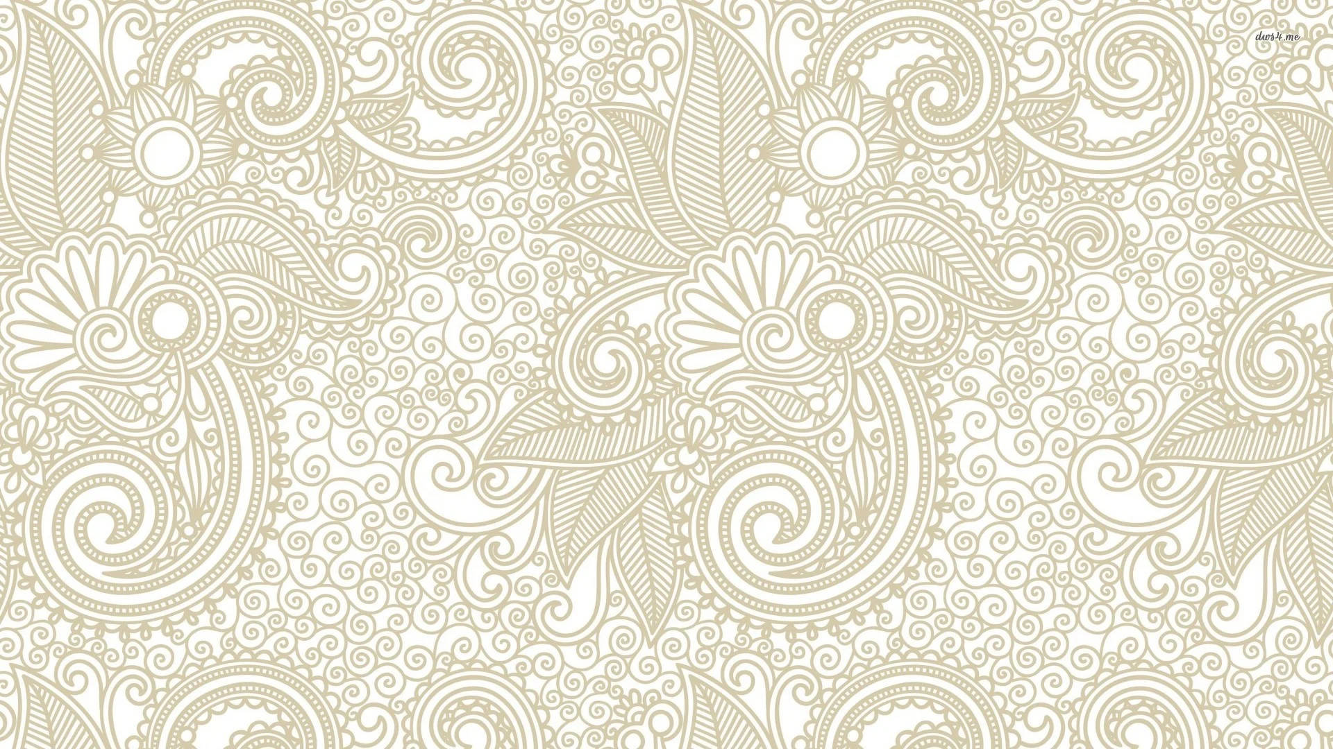Paisley 桌布 壁紙 — 複雜的米色和奶油色佩斯利圖案，帶有漩渦花卉圖案和精緻的金銀絲細工，背景柔和。