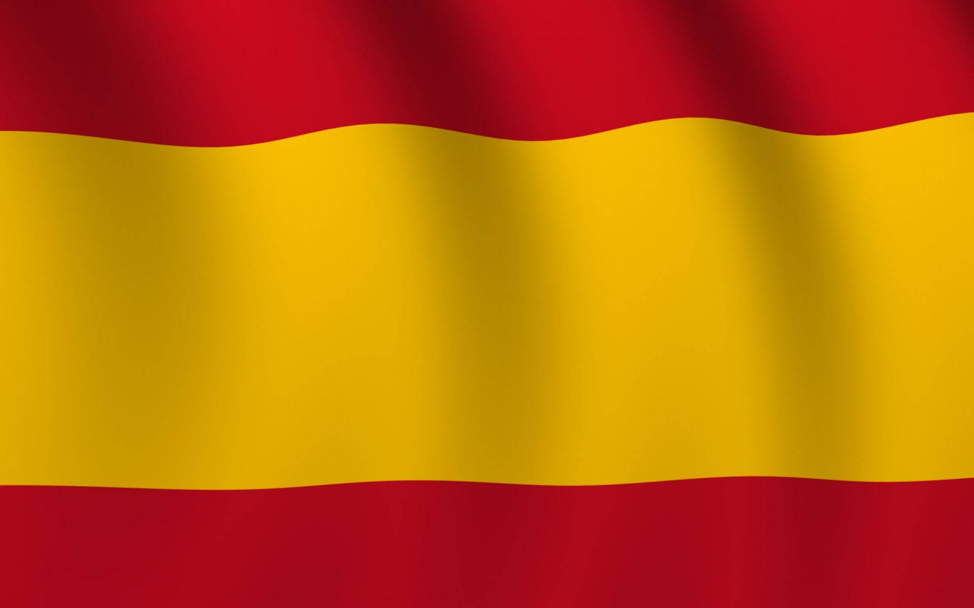 Spain Flag 桌布 壁紙 — 西班牙國旗以鮮明的紅色和金色橫條紋動態飄揚。