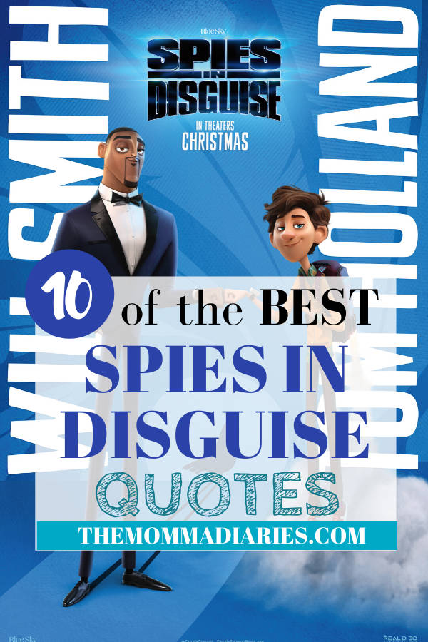 Spies In Disguise 桌布 壁紙 — 《變身特務》動畫電影海報，藍色背景上展示兩個主要角色，並有粗體文字疊加。
