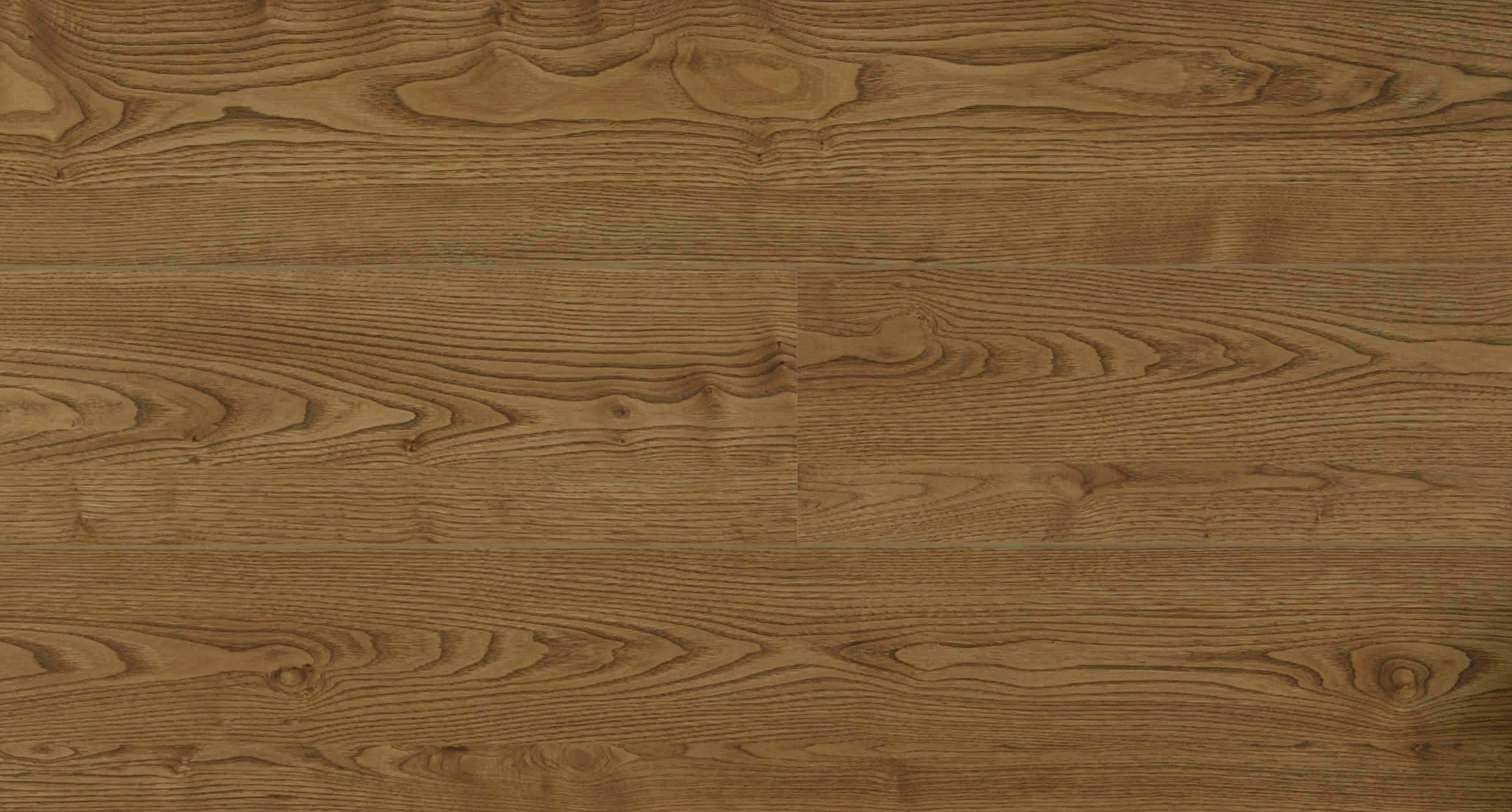 High Resolution Wood 桌布 壁紙 — 豐富棕色橡木地板的特寫，帶有天然木紋圖案和細微的節疤。