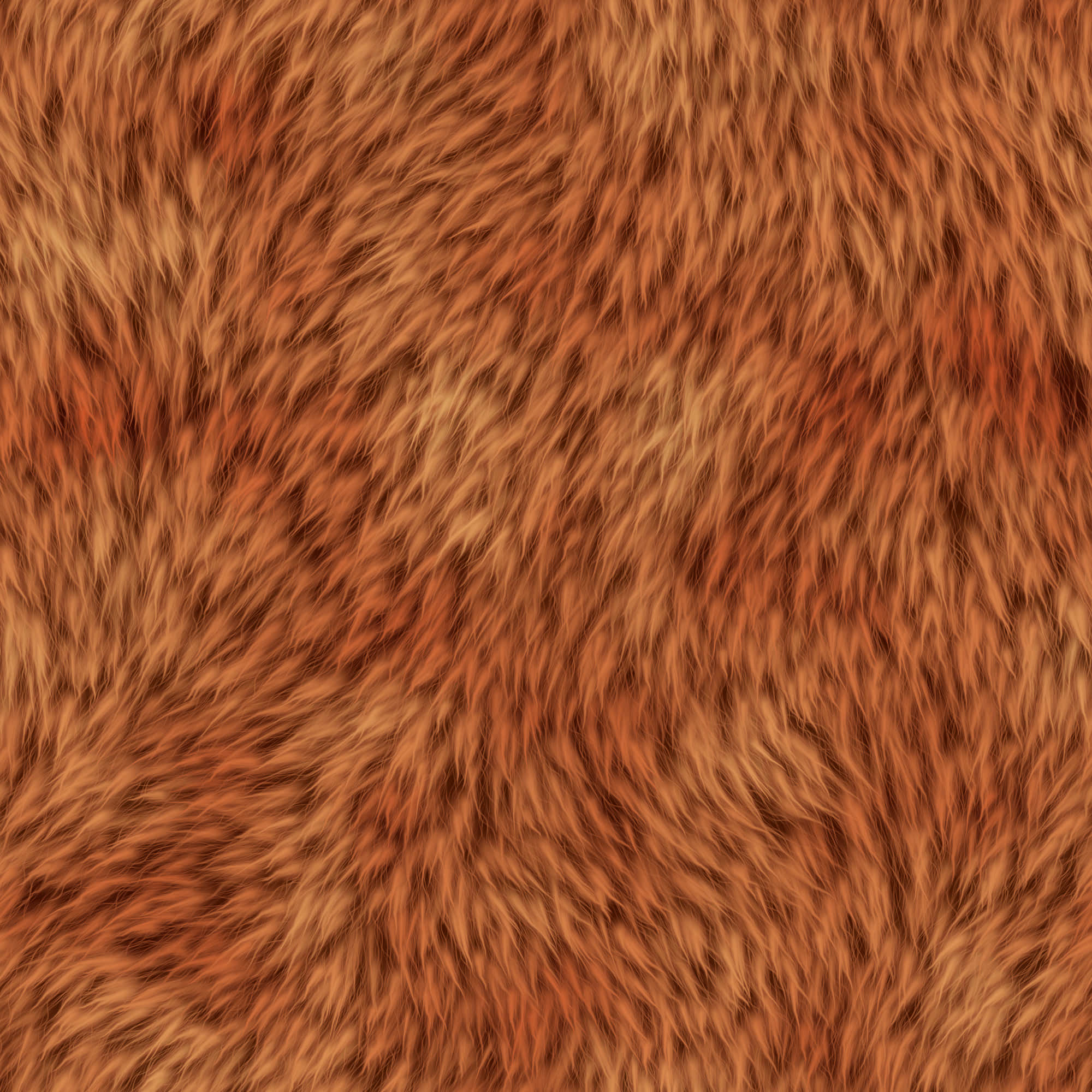 Animal Fur 桌布 壁紙 — 豐富棕色紋理毛皮的近距離特寫，帶有柔和金色亮點和自然方向性毛流。