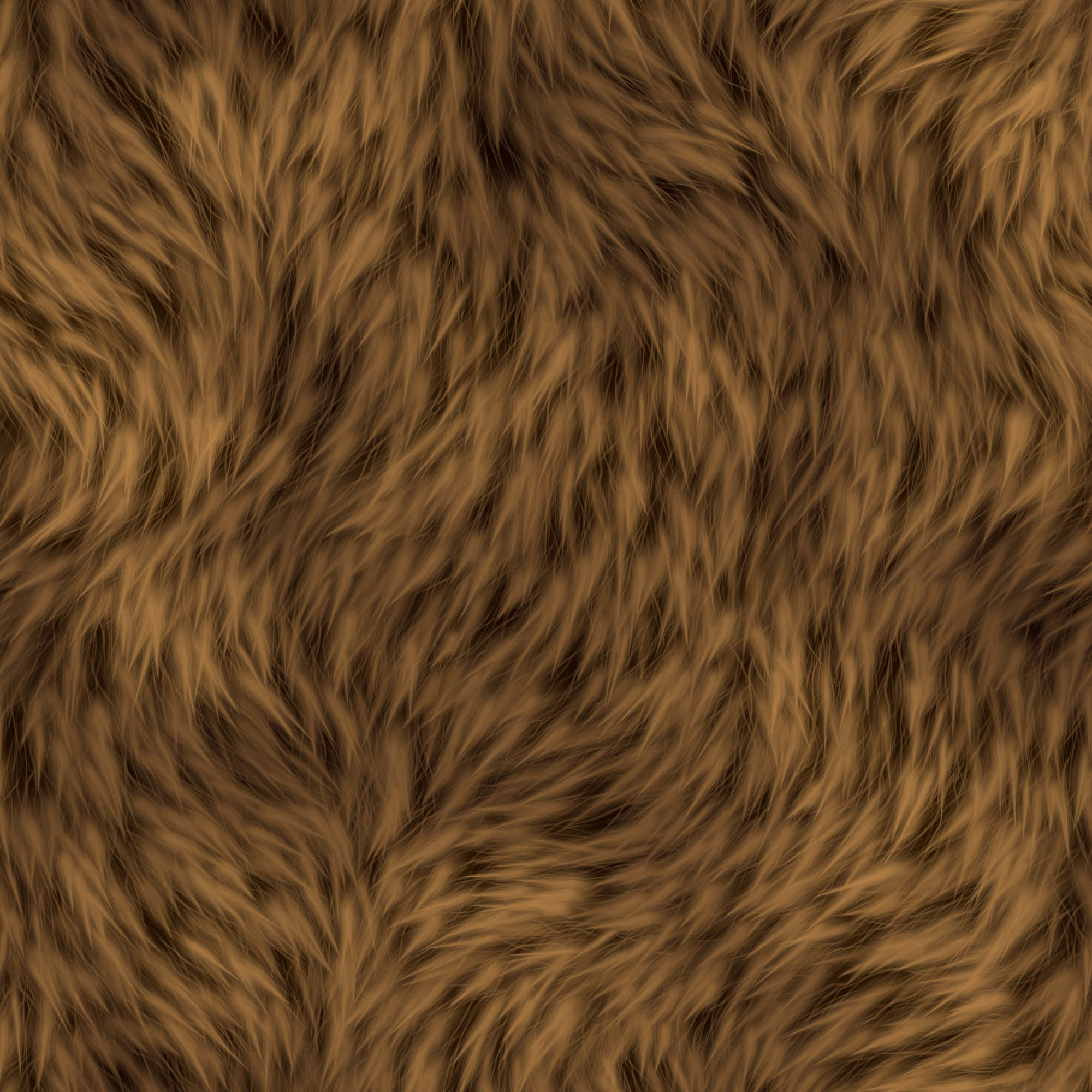Animal Fur 桌布 壁紙 — 豐富棕色紋理毛皮的近距離特寫，帶有柔軟流動的毛髮和細微高光。