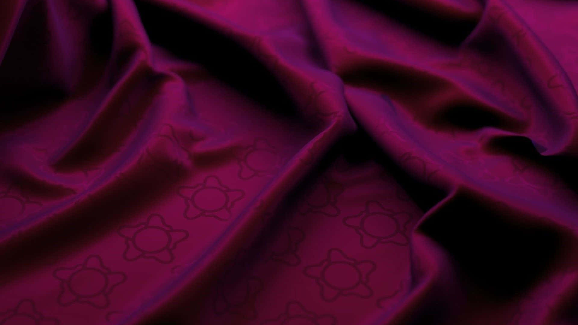 Purple Silk 桌布 壁紙 — 豐富的紫色緞面布料帶有微妙的星星圖案，在戲劇性的光影中折疊。