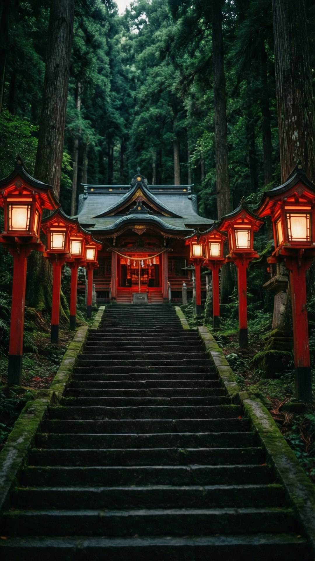 貴船神社燈籠 壁紙