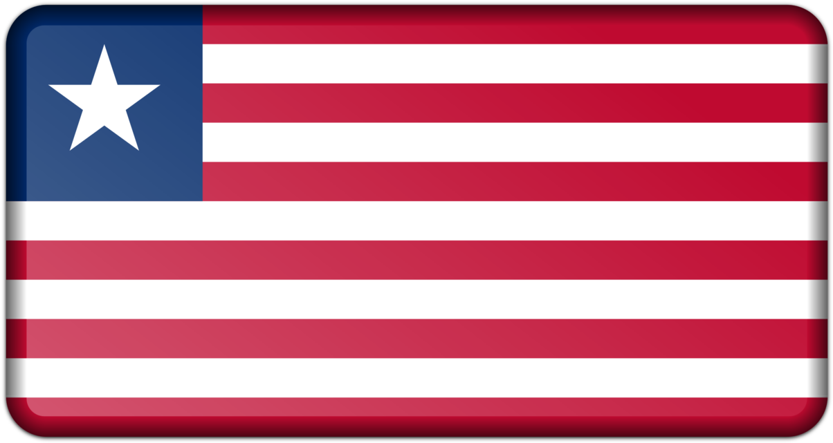 Liberia 桌布 壁紙 — 賴比瑞亞國旗，帶有醒目的紅白條紋和一個帶有白色星星的藍色旗幟左上角。