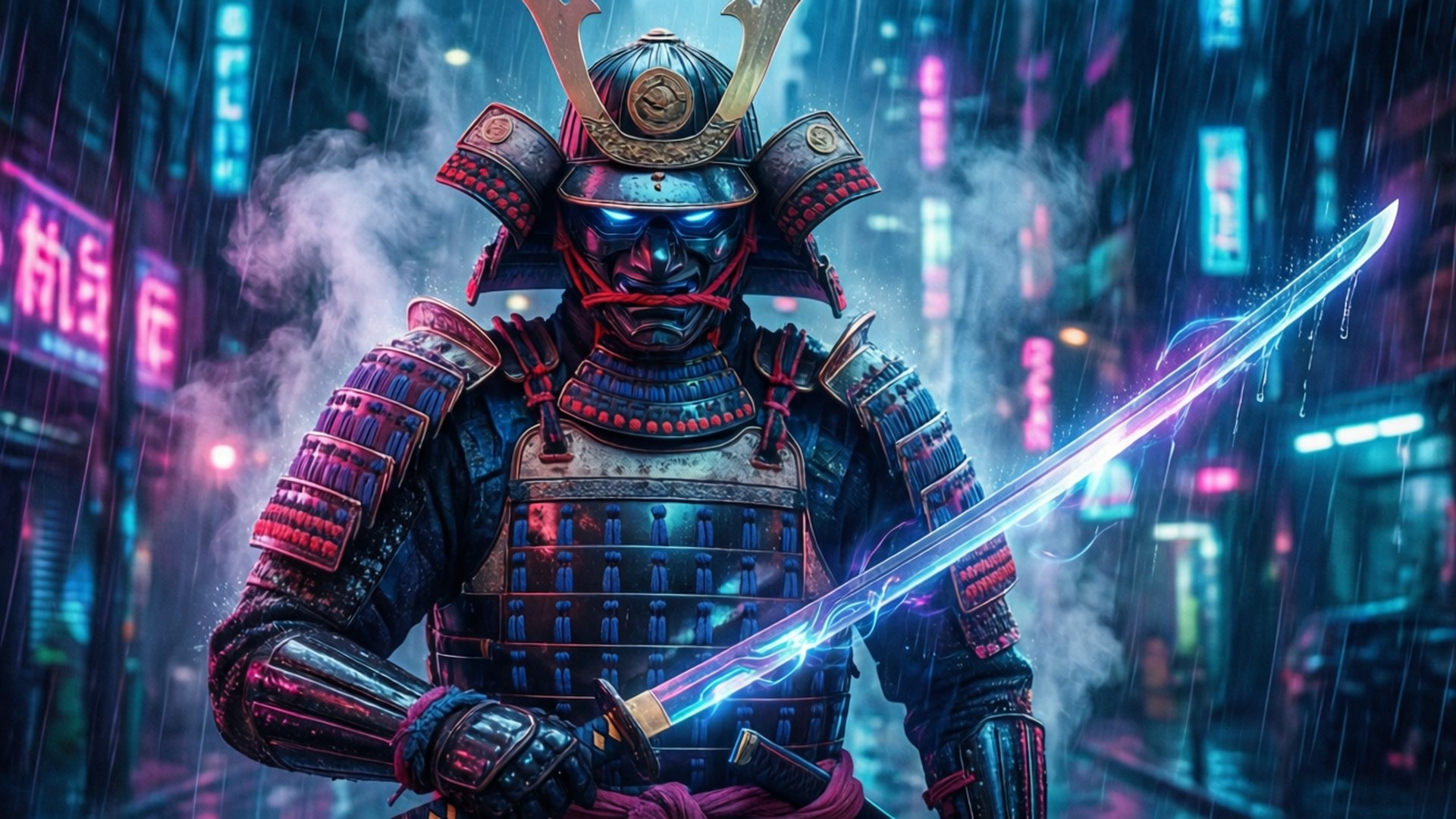 賽博龐克武士 壁紙