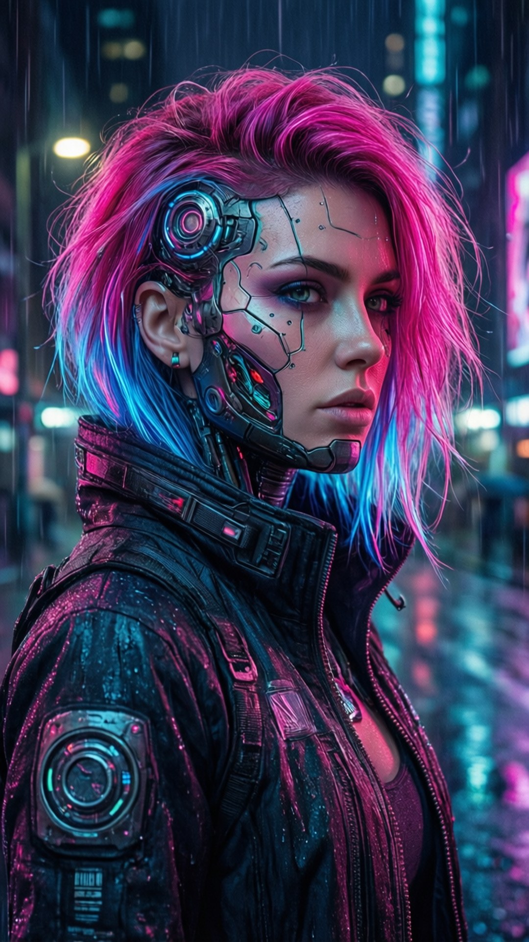 賽博龐克雨夜 壁紙