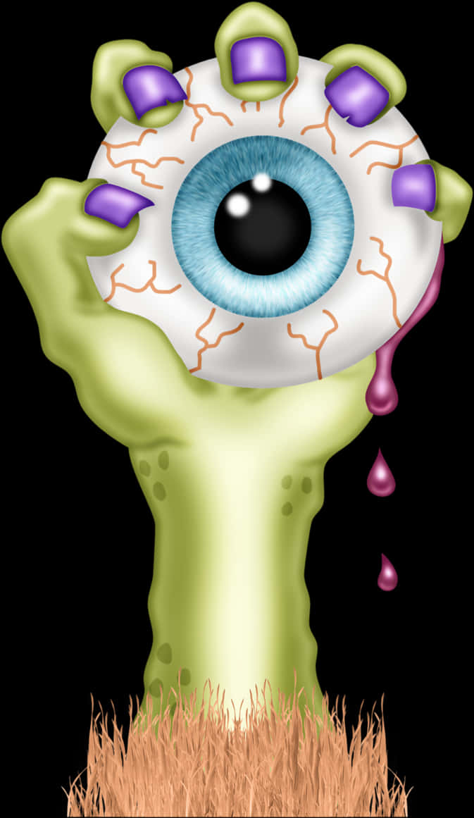 超現實眼球樹插畫 壁紙