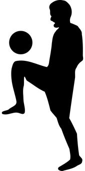 足球員剪影肖像 壁紙