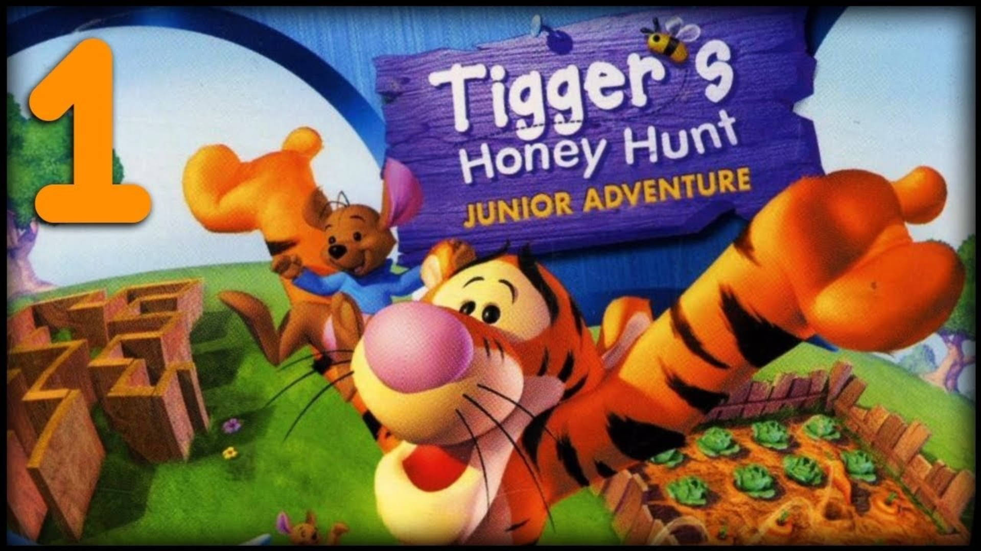 Tigger 桌布 壁紙 — 跳跳虎歡快地跳過充滿活力的卡通風景，與小熊維尼一起追逐蜂蜜，營造出俏皮的初級冒險場景。