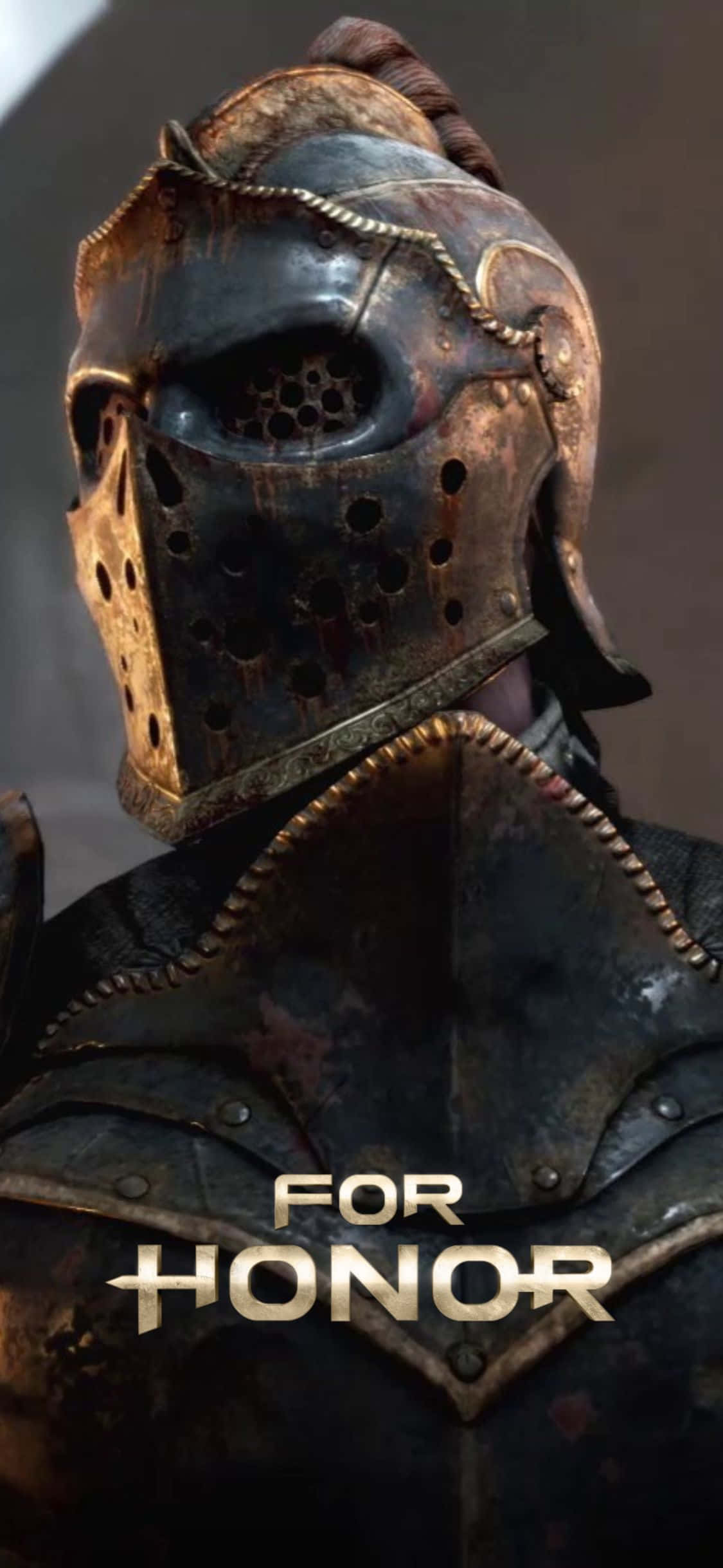 身穿盔甲的男人，附有文字 For Honor 壁紙