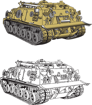 軍事坦克插圖比較 壁紙