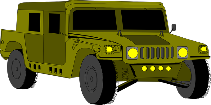 軍事風格吉普車插畫 壁紙