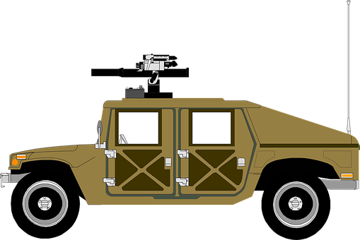 軍用悍馬車向量插圖 壁紙