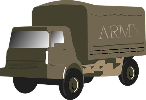 軍用貨車向量圖 壁紙