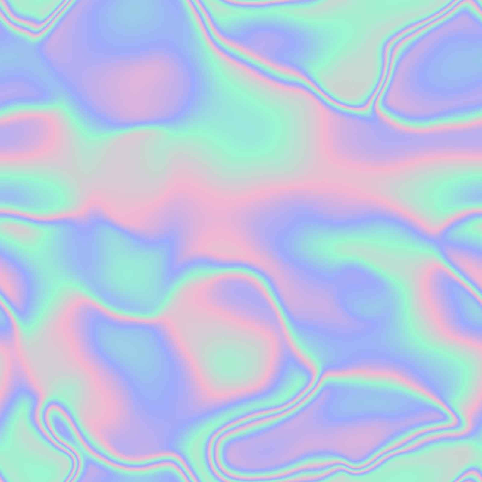 Holographic 桌布 壁紙 — 迷人的抽象圖案，流動的柔和色彩帶有虹彩霓虹亮點，營造夢幻全息效果。