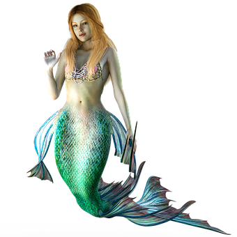 迷人美人魚插畫 壁紙