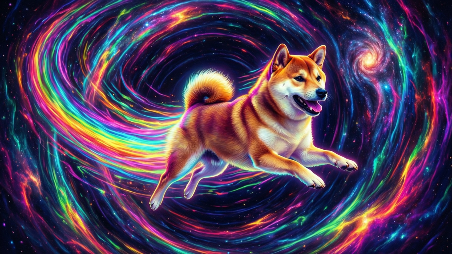 迷幻柴犬 壁紙