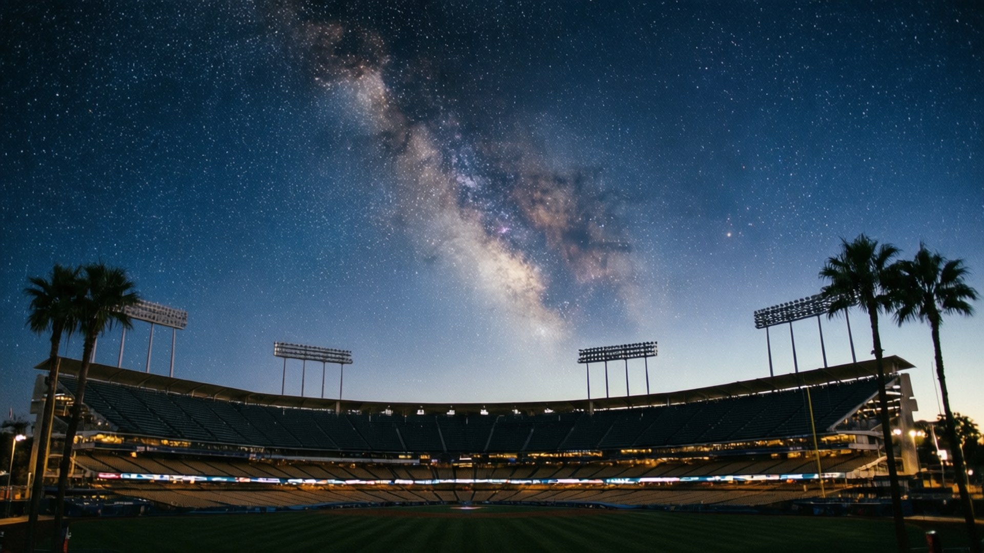 道奇球場上的星夜 壁紙