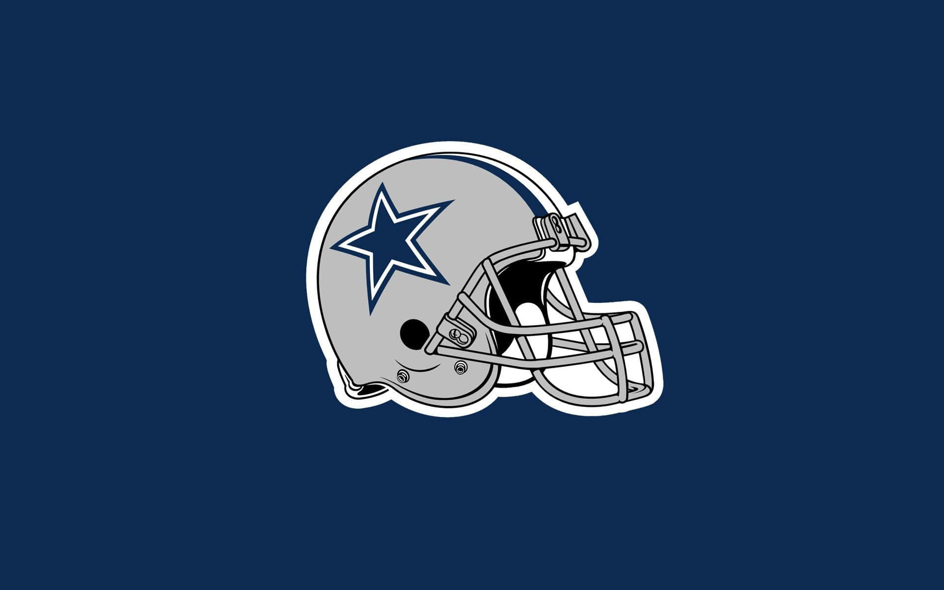 Dallas Cowboys iPhone 桌布 壁紙 — 達拉斯牛仔隊美式足球頭盔，中央有一個藍色星星標誌，背景為純海軍藍色。