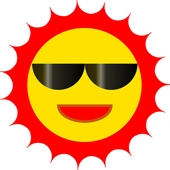 酷夏太陽表情符號 壁紙