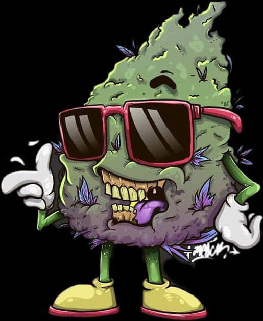 酷炫動畫大麻角色 壁紙