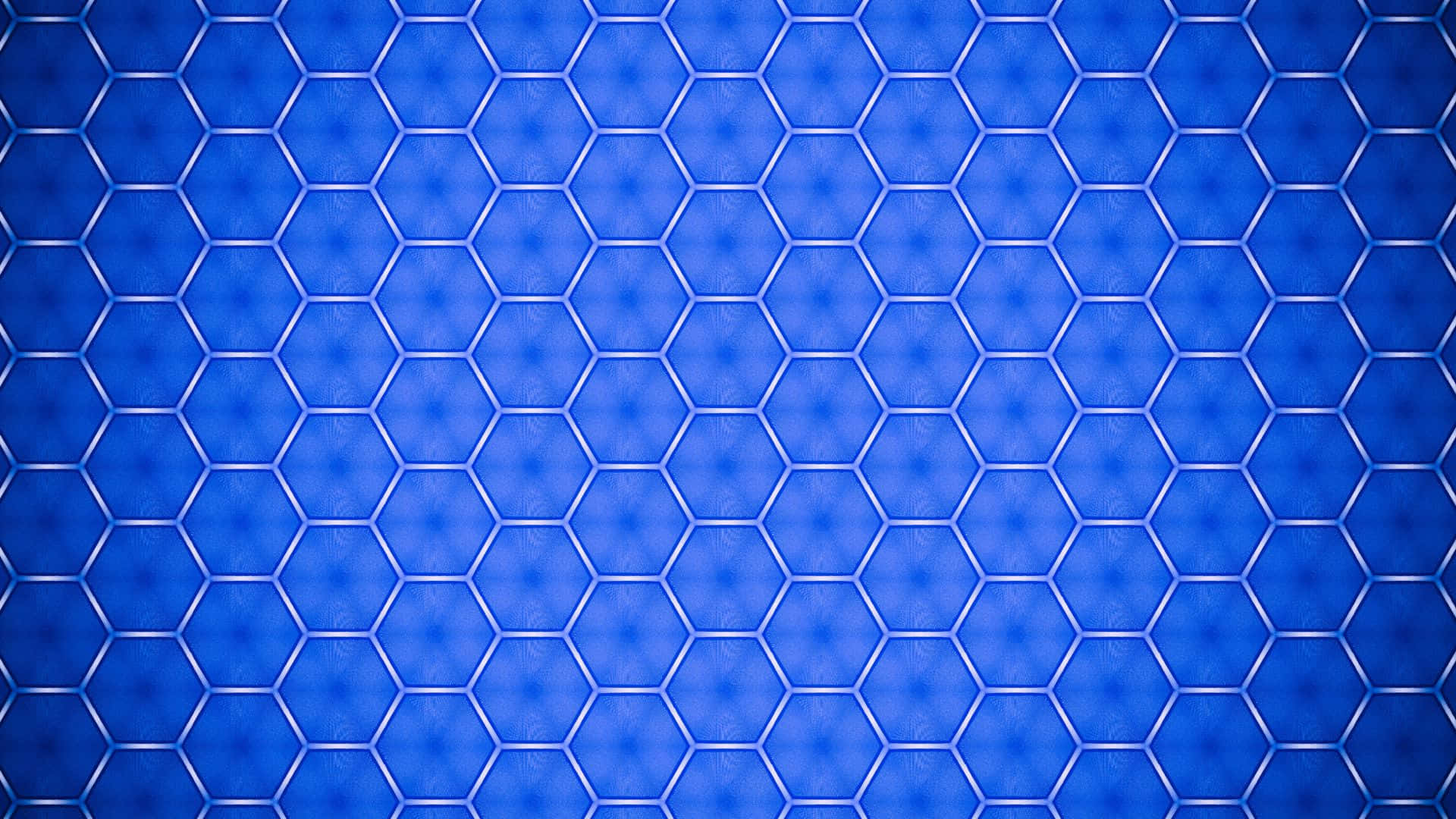hexagons 桌布 壁紙 — 重複的六邊形圖案，呈現不同深淺的藍色，每個單元內帶有微妙的星爆紋理。