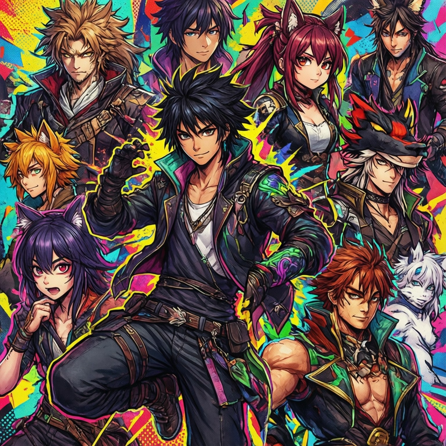 野獸之星角色拼貼 壁紙