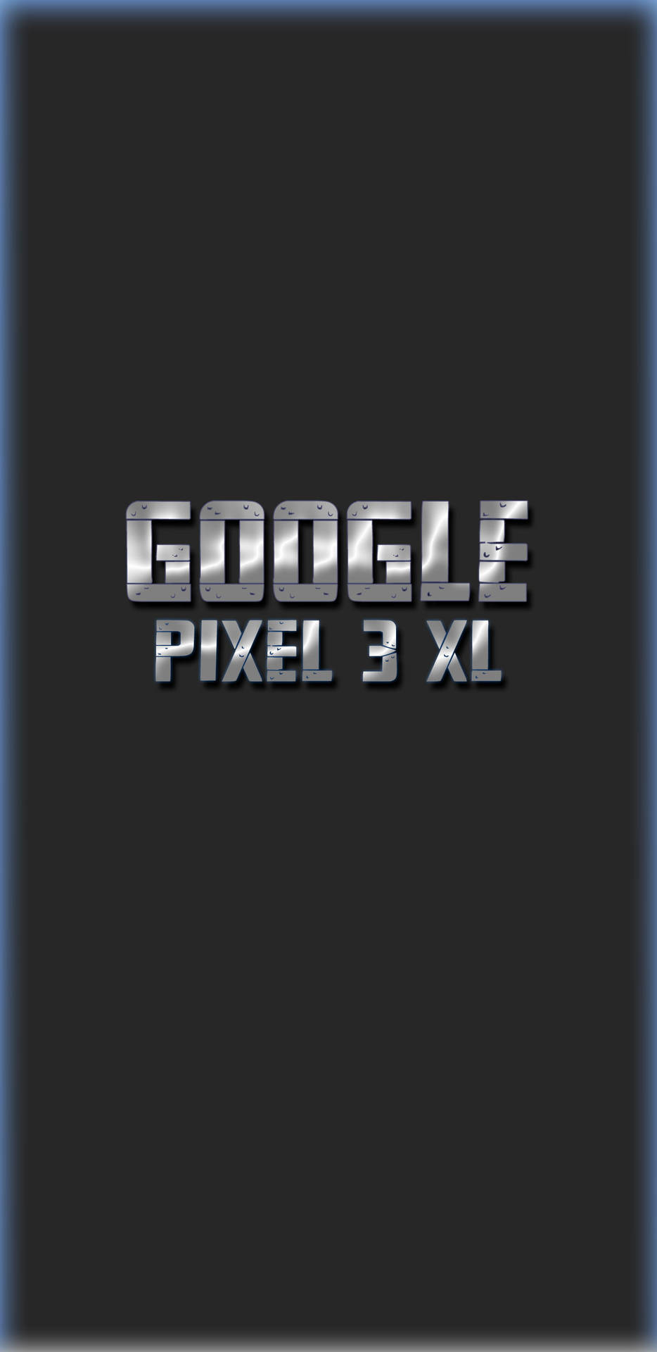 深色背景上帶有金屬質感的 Google Pixel 3 XL 標誌 — 黑白美學動圖 壁紙