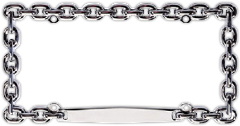 Bracelet 桌布 壁紙 — 金屬鏈條在黑色背景上形成一個矩形邊框，底部有一條水平條。