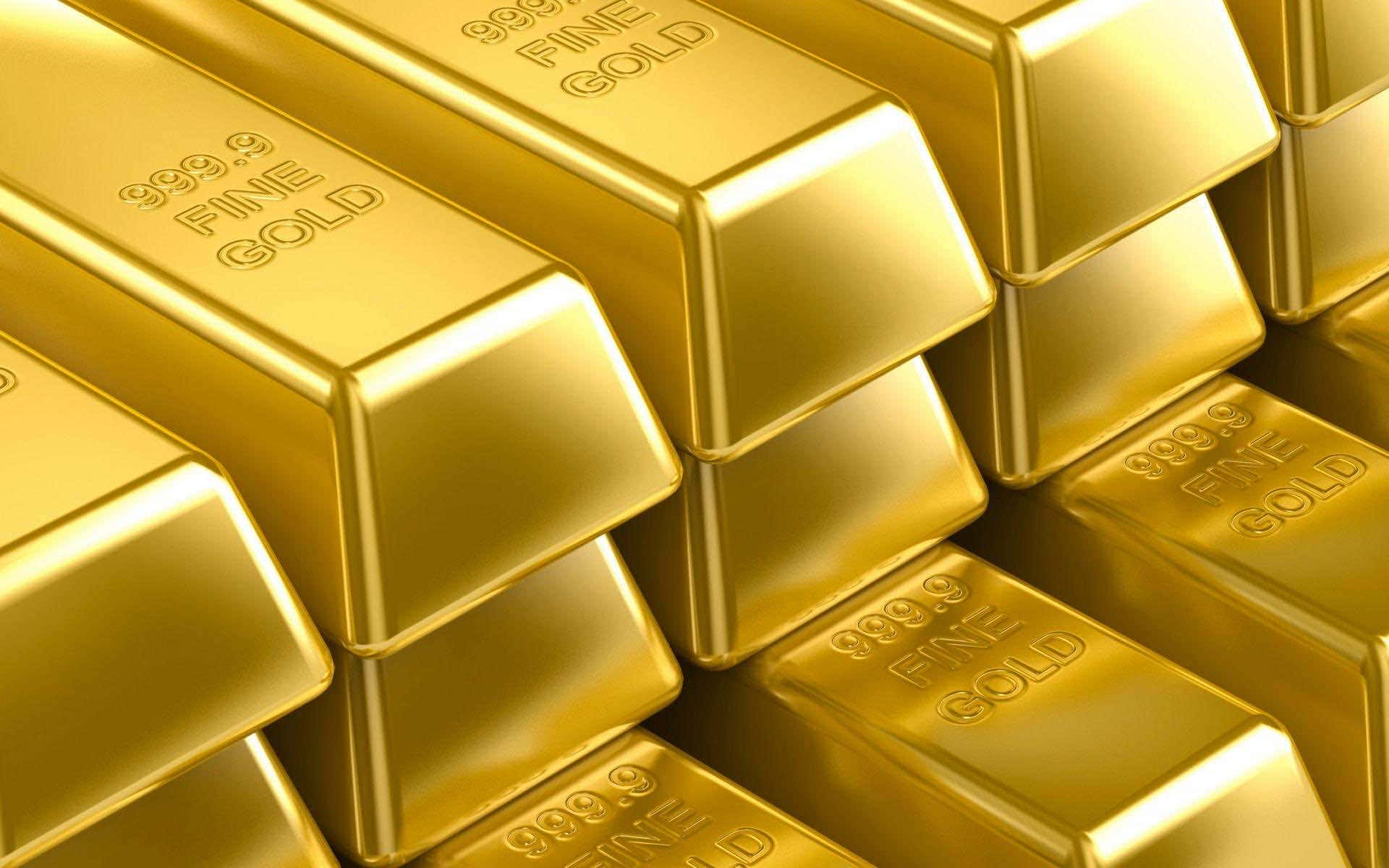 金條堆疊成堆 壁紙