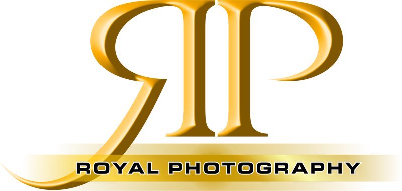 標誌 桌布 壁紙 — 金色3D風格字母RP，帶有發光高光和粗體文字royal photography。