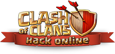手機 桌布 壁紙 — 金色Clash of Clans標誌，紅色橫幅上有盾牌和箭頭，黑色背景。