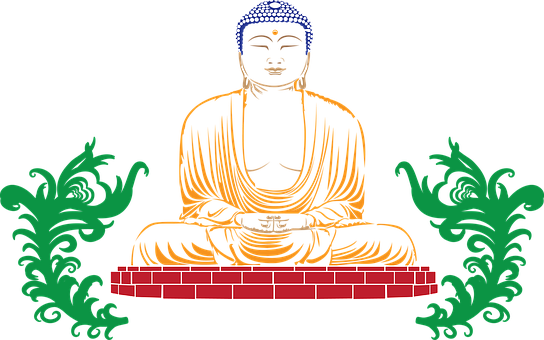 金色佛陀插圖 壁紙