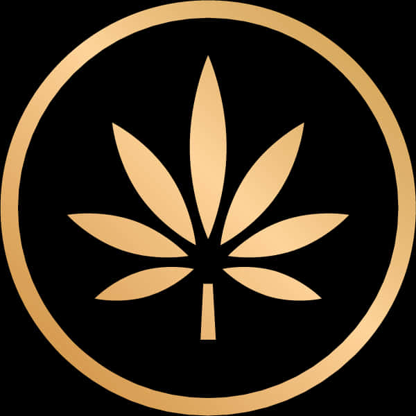 金色大麻葉圖標 壁紙