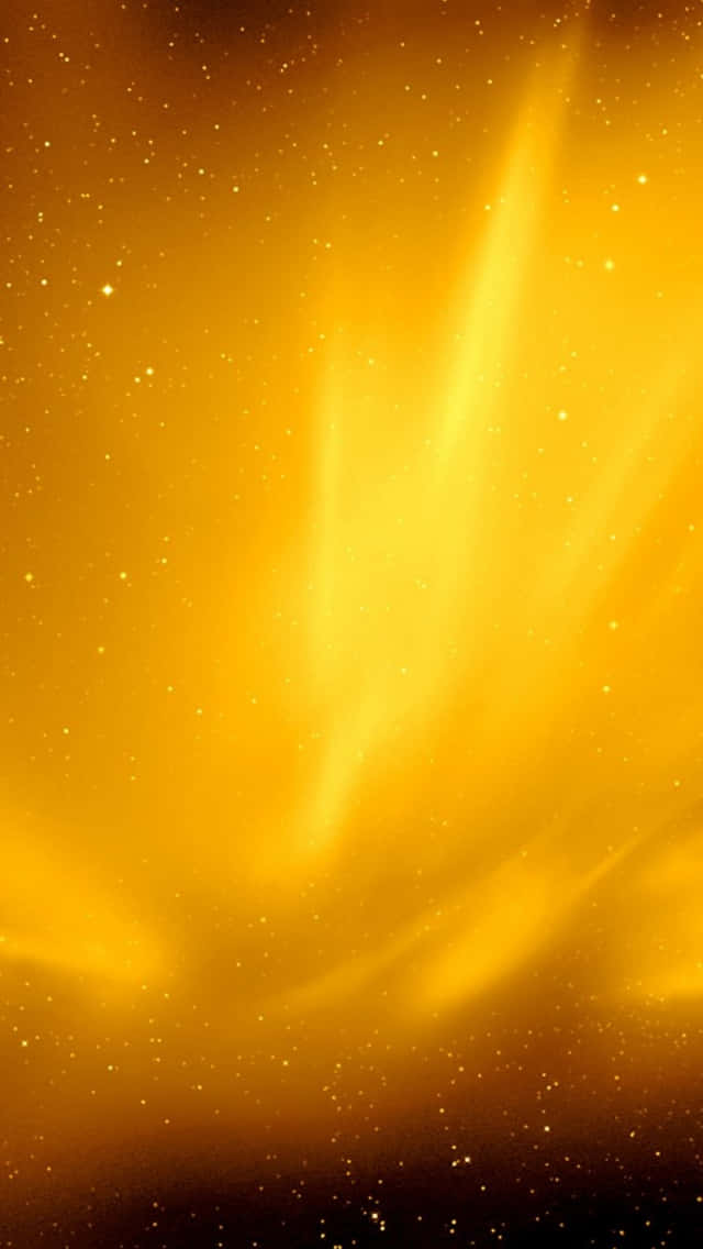 Cool Orange 桌布 壁紙 — 金色宇宙射線以燦爛的琥珀色和深橙色色調穿過星場爆發。