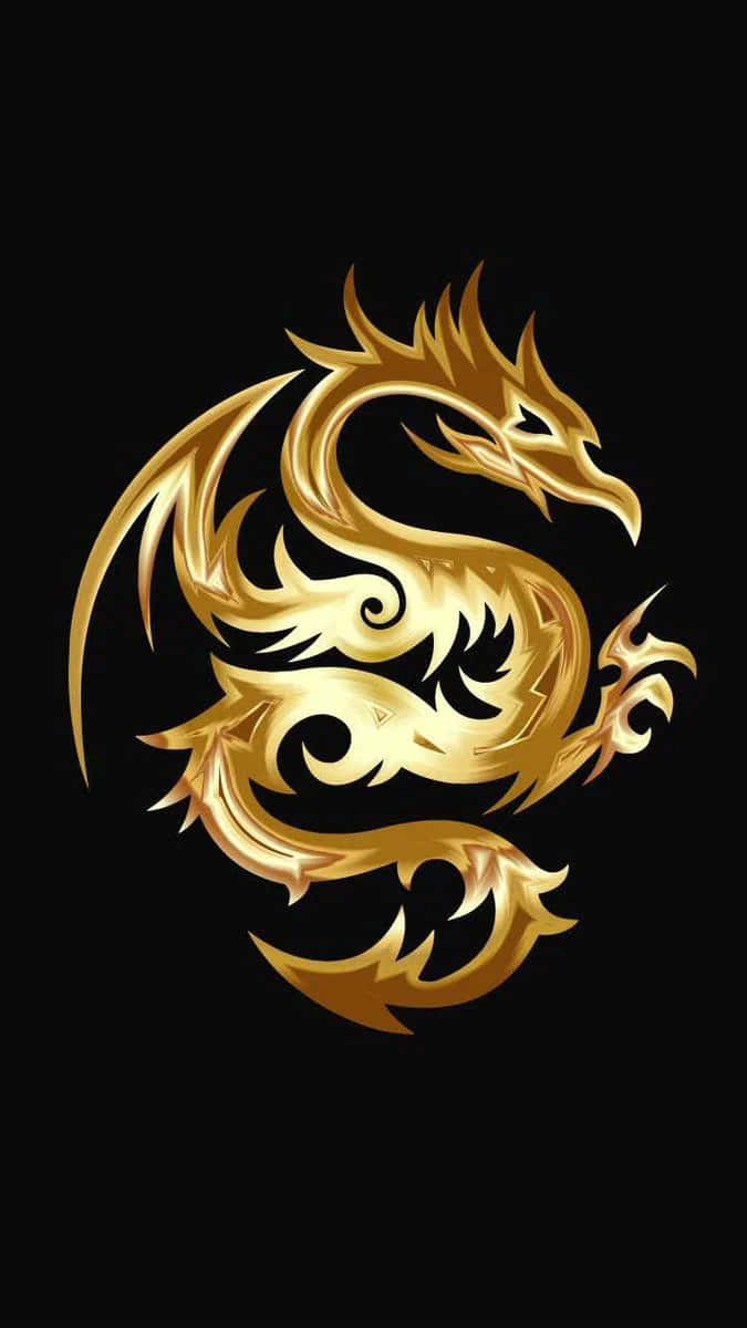 金色巨龍背景 壁紙