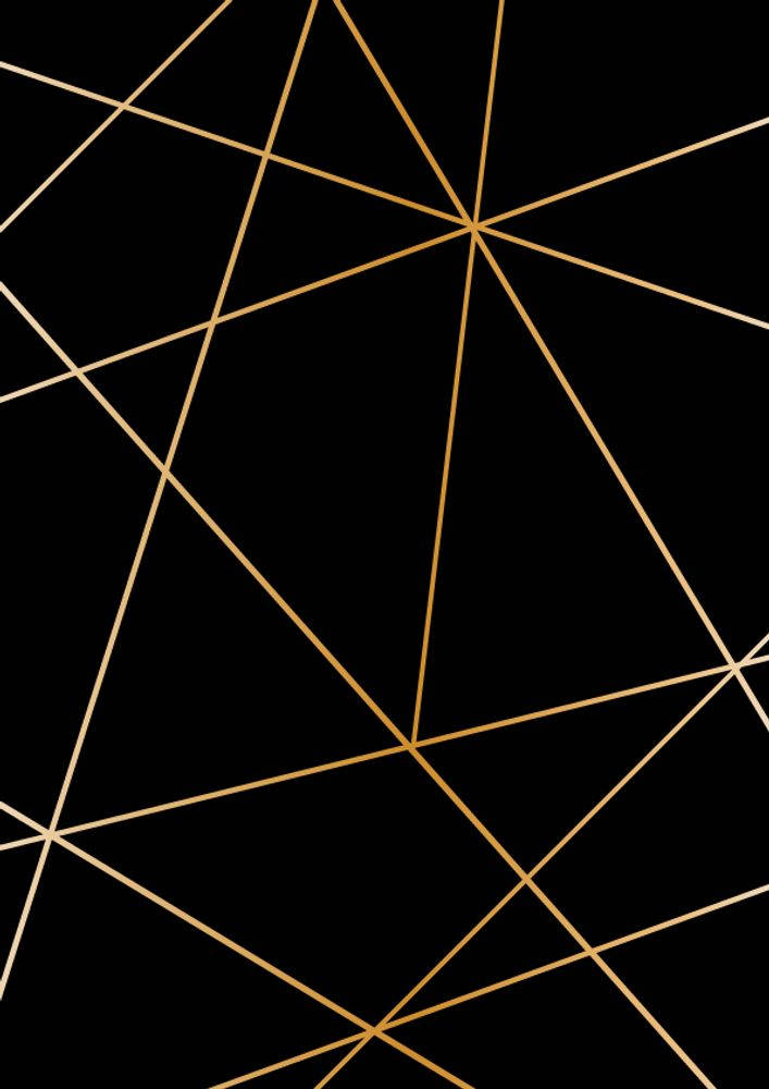 Gold Texture 桌布 壁紙 — 金色幾何線條在黑色背景上交匯，創造出現代抽象圖案。
