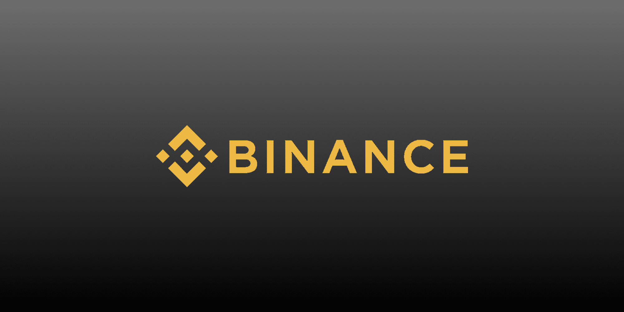 Binance 桌布 壁紙 — 金色文字和符號的Binance標誌，居中在深色漸變背景上。